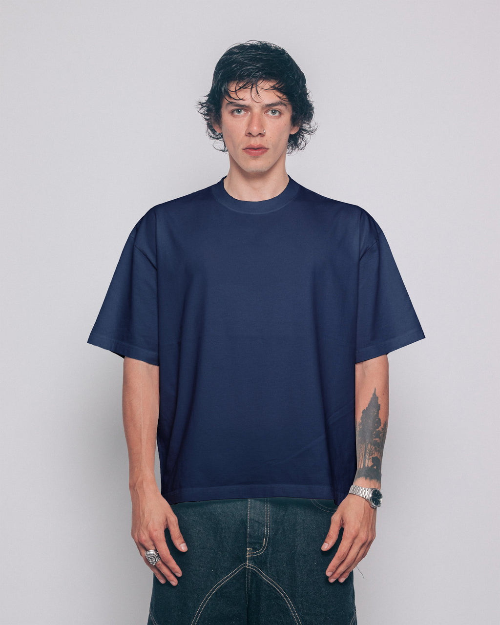 T-SHIRT NAVY BLUE BASIC