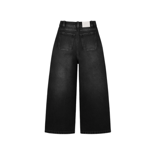 BLACK JEAN FRAYED