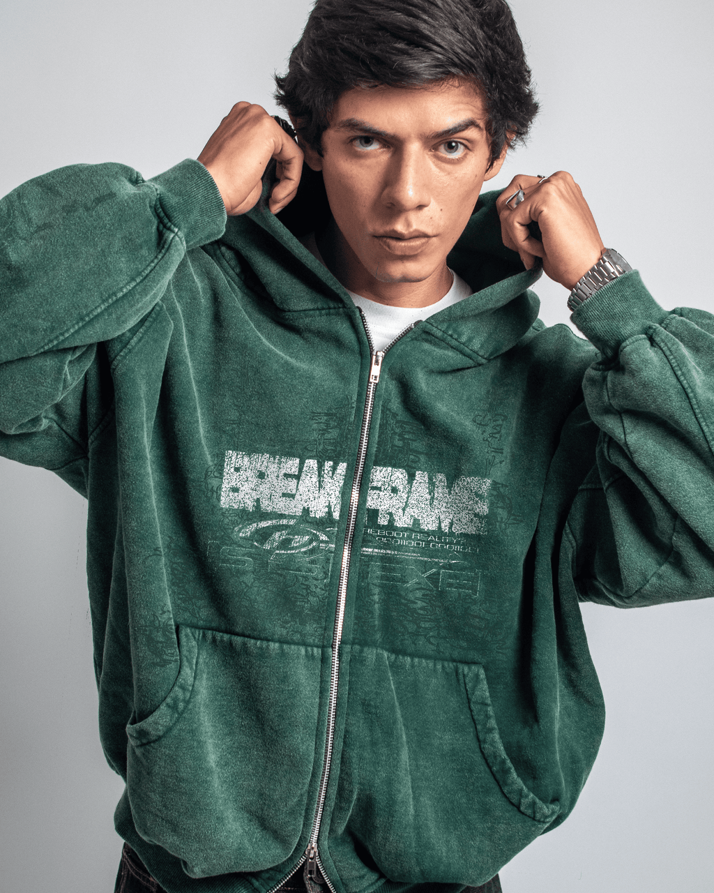 DOBLE ZIP HOODIE BROKEN