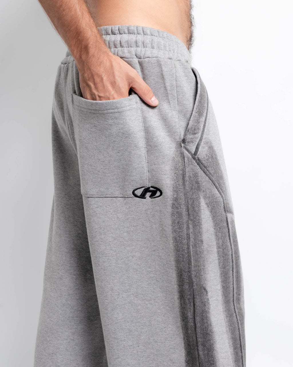 WIDE PANT MELANGE con FOCA