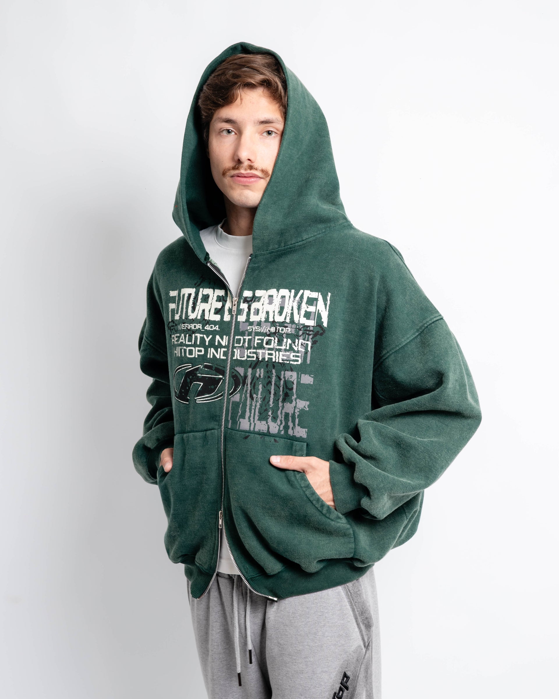 DOBLE ZIP HOODIE DISTORTED REALITY