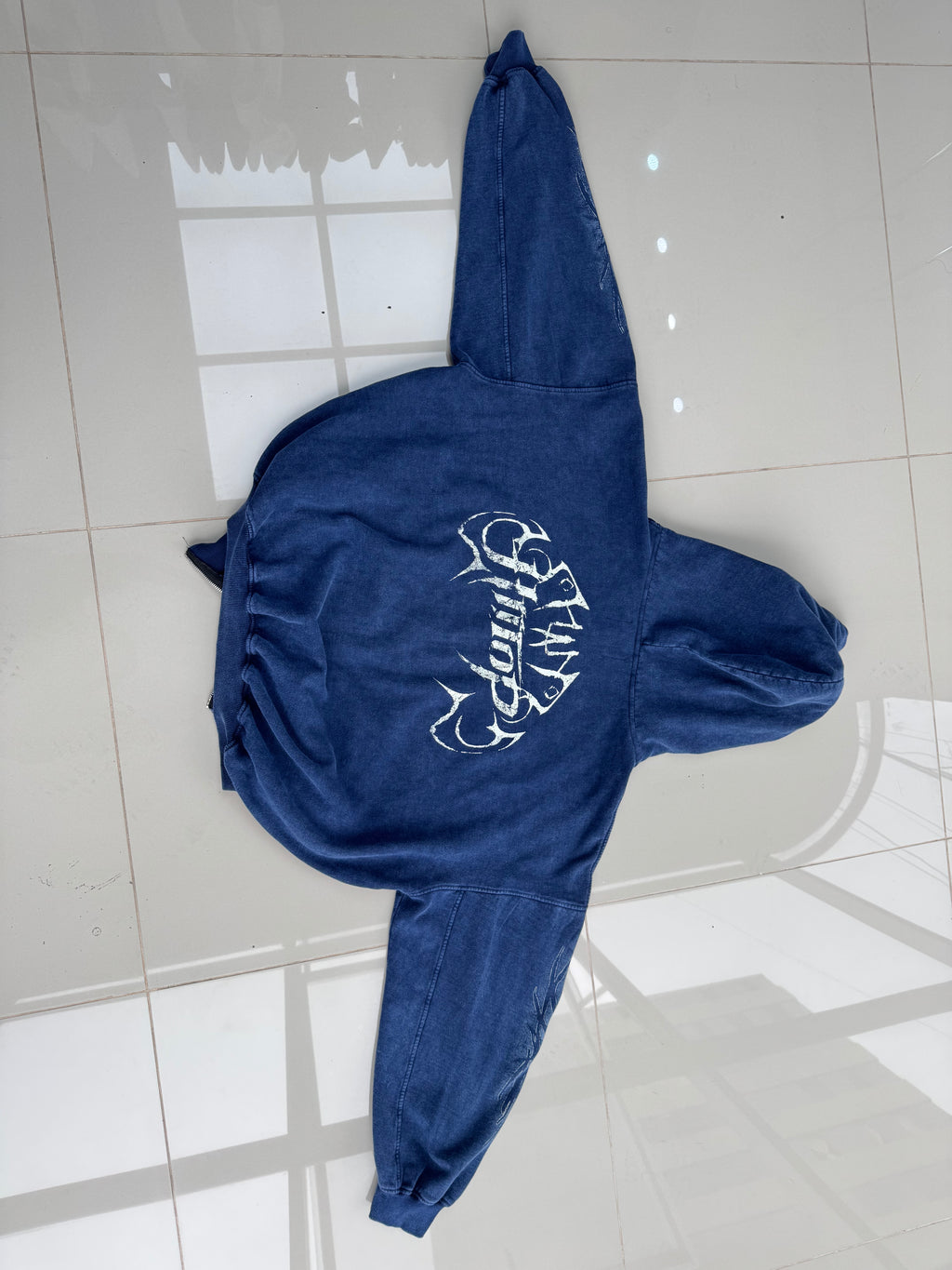 DOBLE ZIP HOODIE BLUE BREAK FRAME