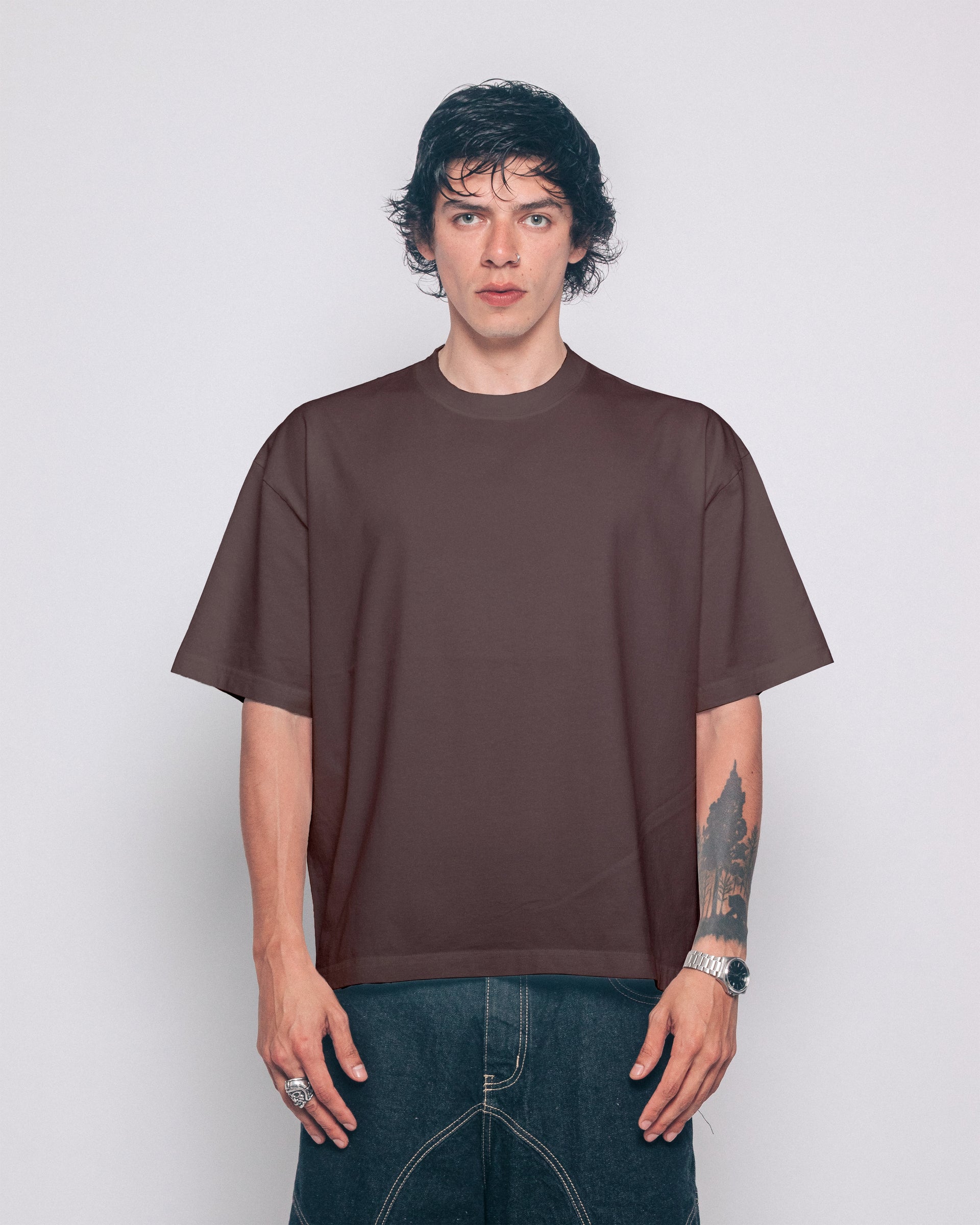 T-SHIRT BROWN BASIC