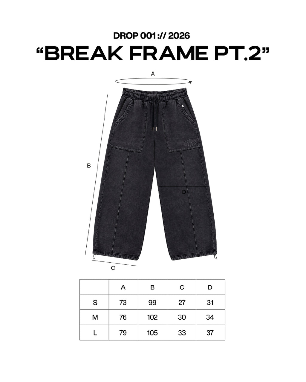 WIDE PANT BLACK VEIN