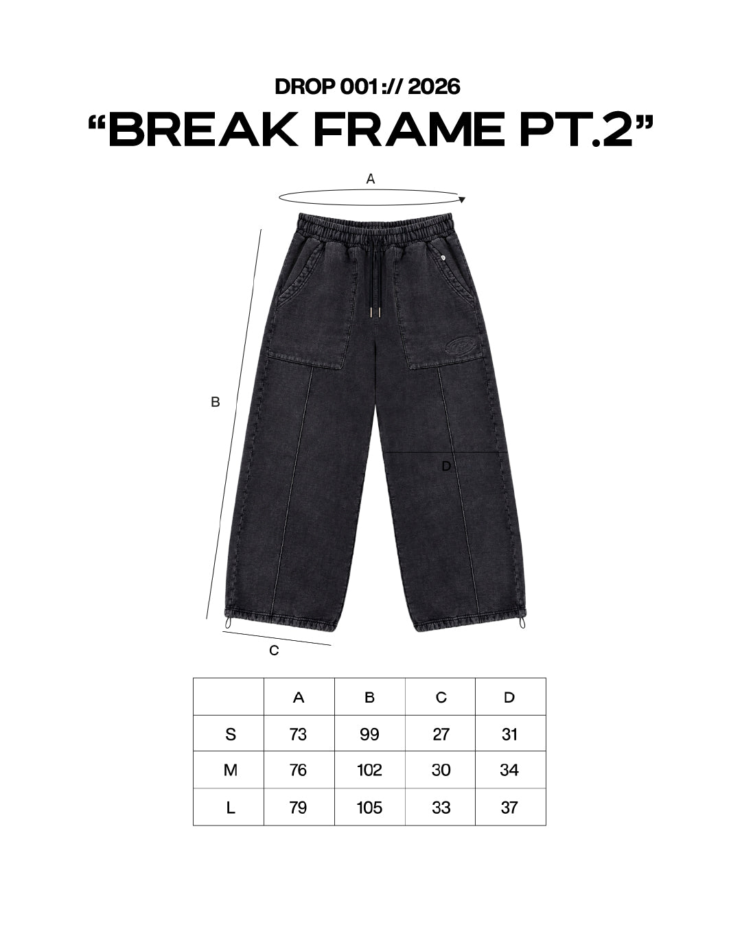WIDE PANT BLACK VEIN