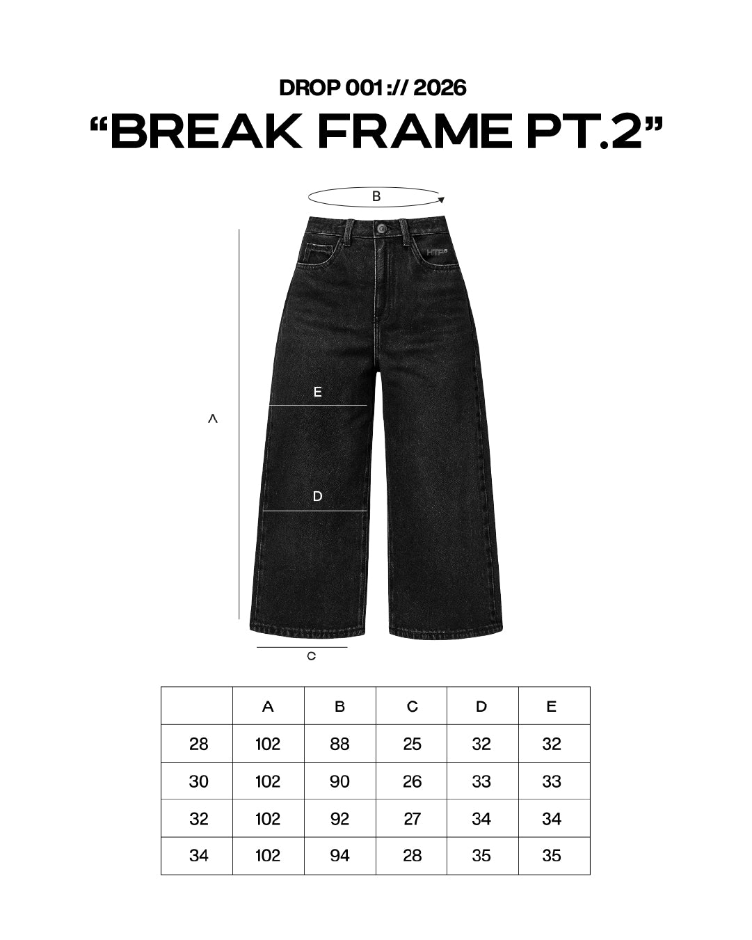 RAW DENIM BLACK H