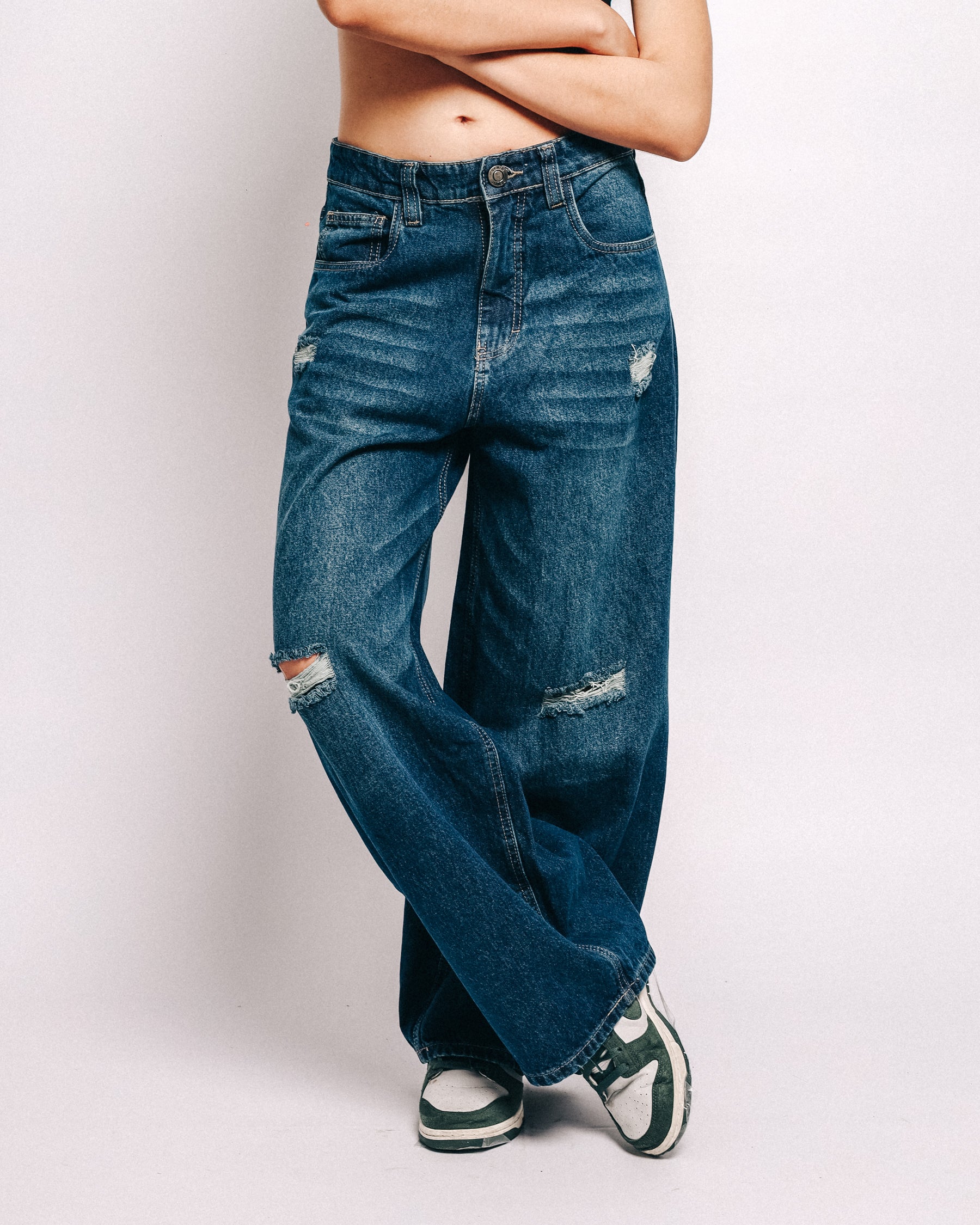 BLUE JEAN FRAYED