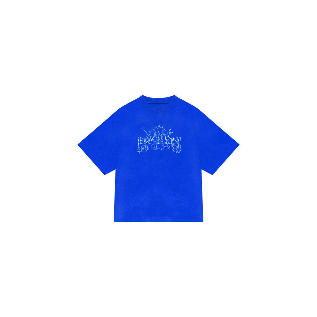 T-SHIRT JESUS IS KING BLUE
