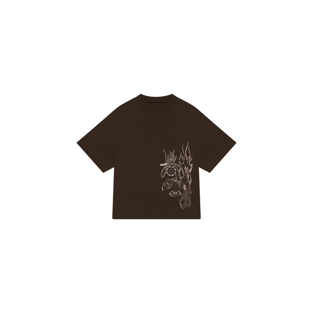 T-SHIRT BROWN FIRE