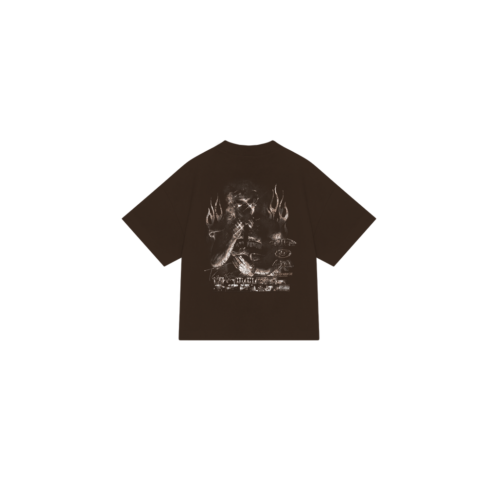 T-SHIRT BROWN FIRE