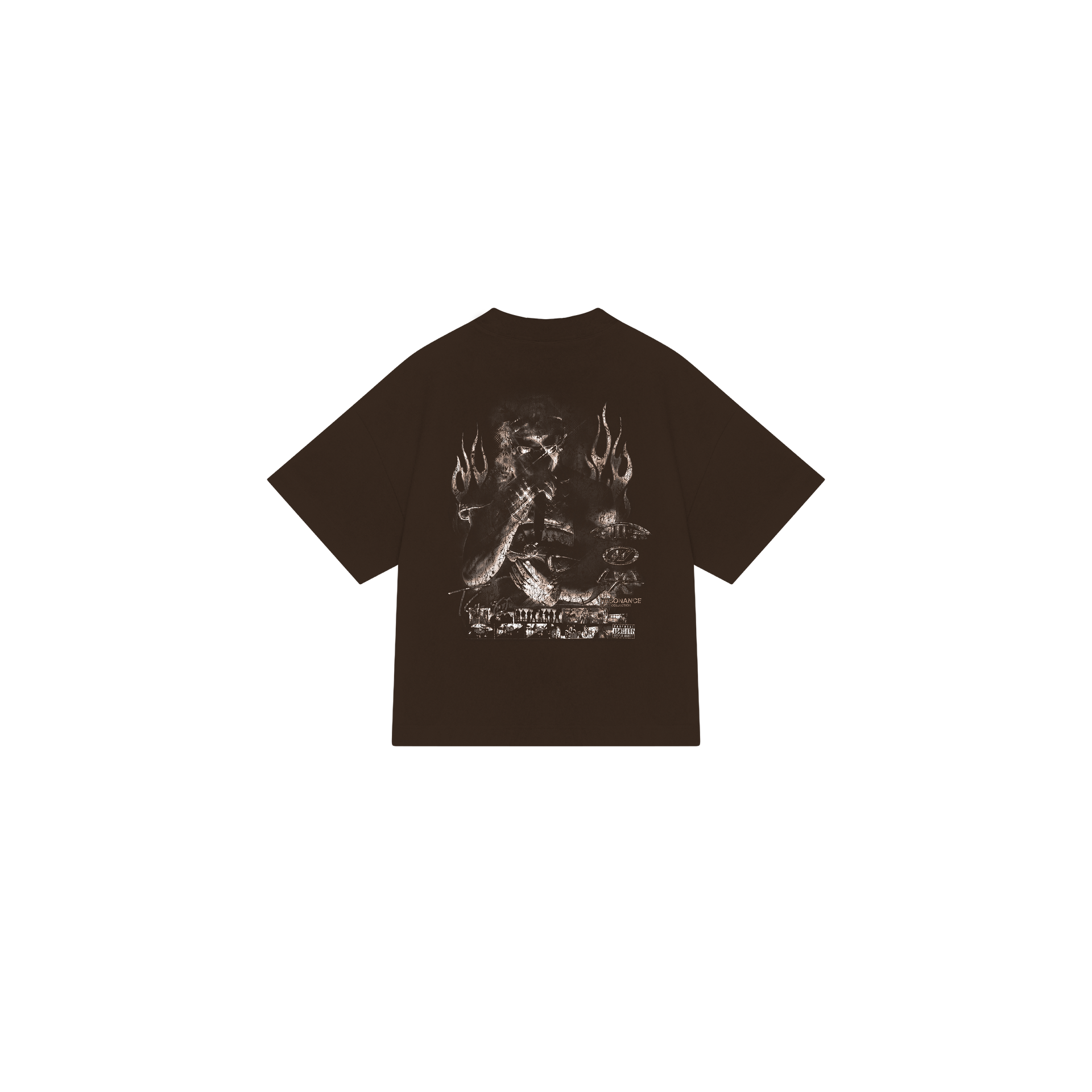 T-SHIRT BROWN FIRE