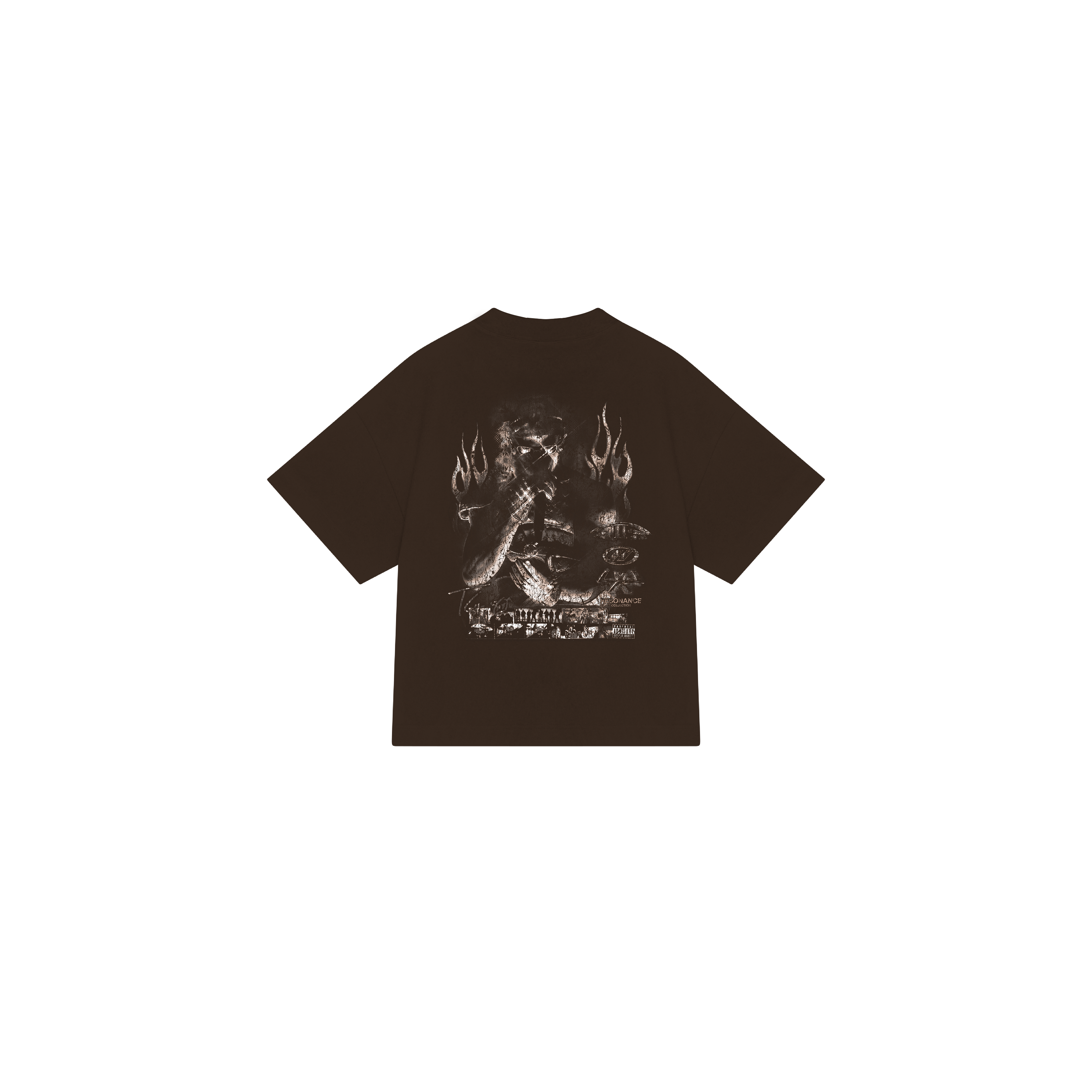 T-SHIRT BROWN FIRE