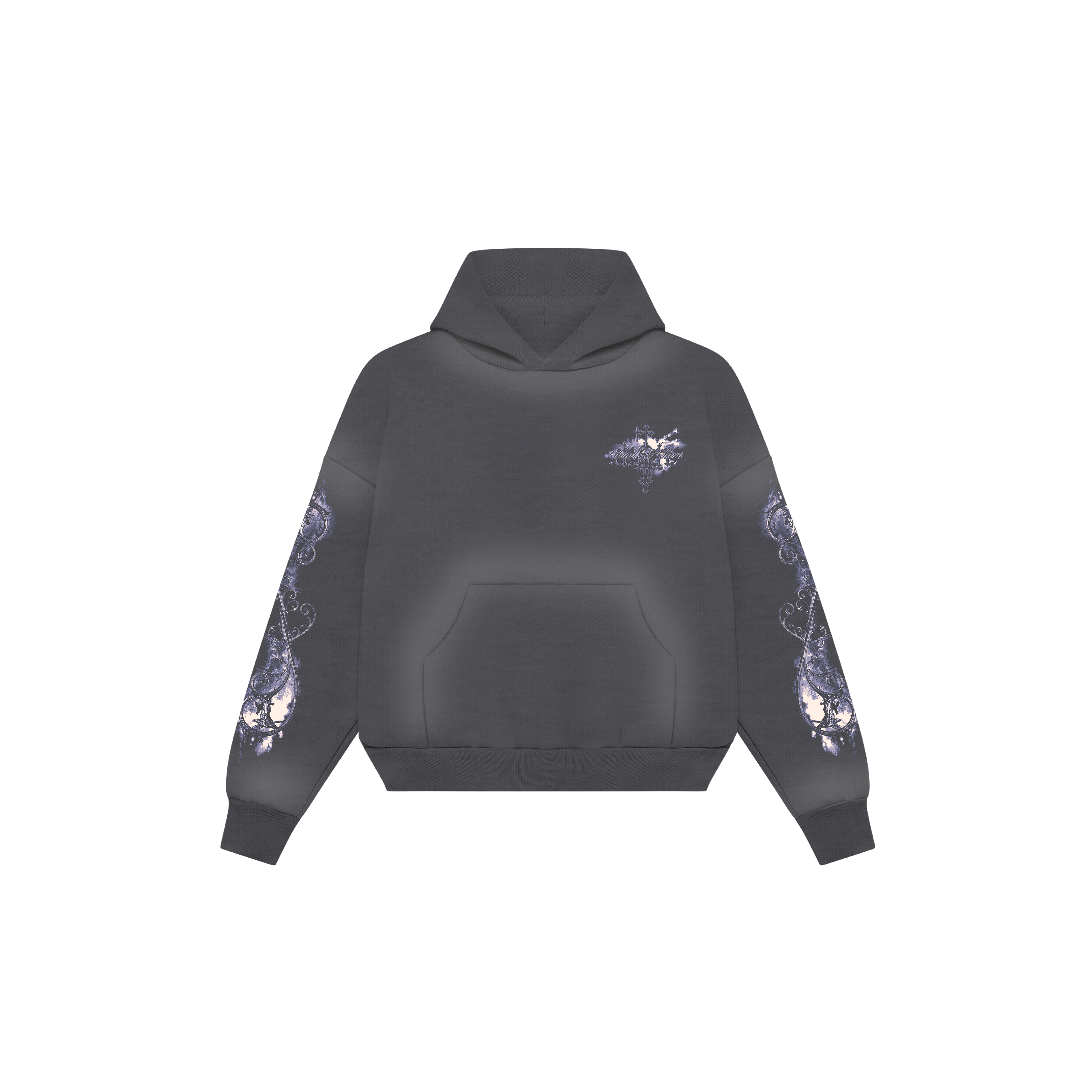HOODIE CHARCOL WINGS COLLAPSE