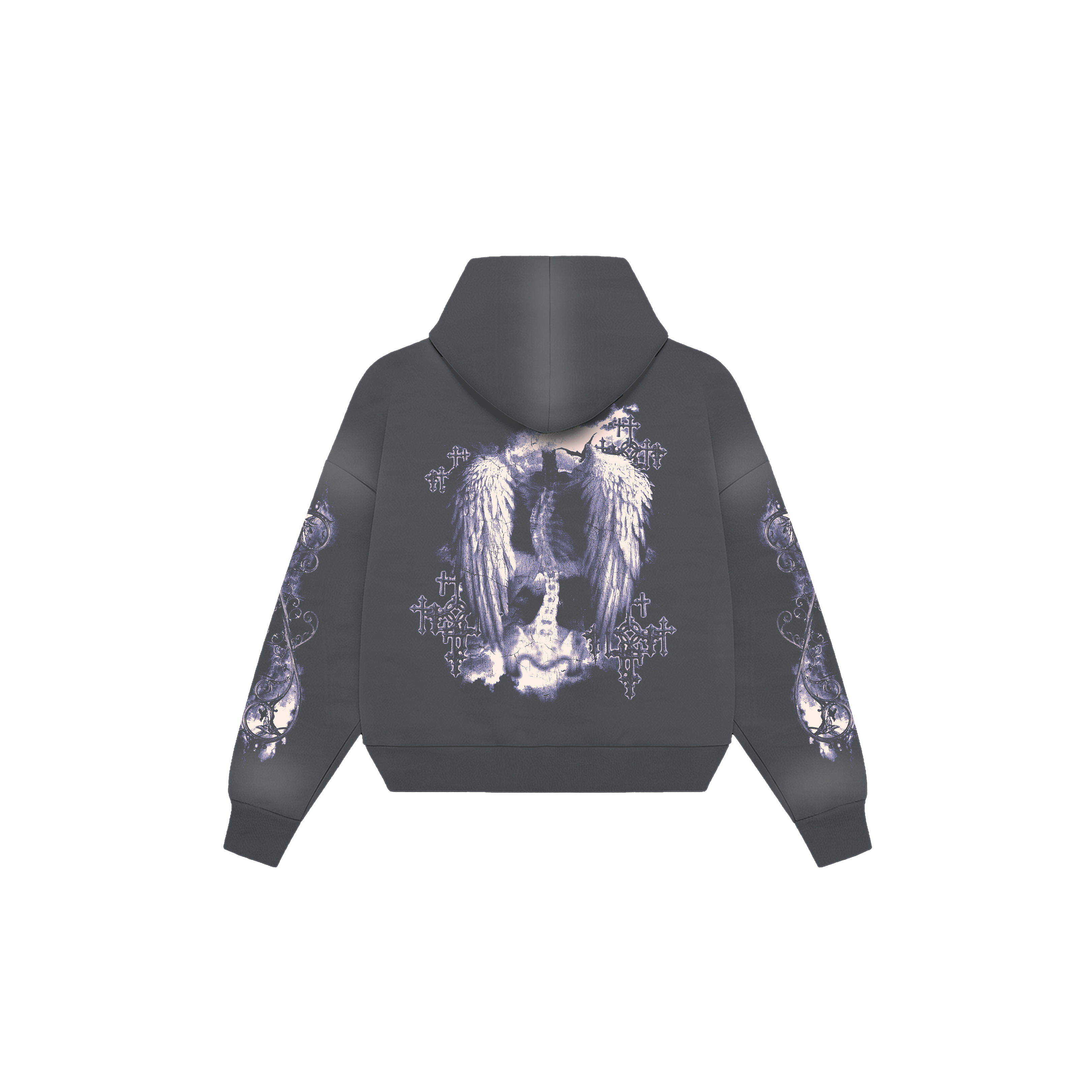 HOODIE CHARCOL WINGS COLLAPSE