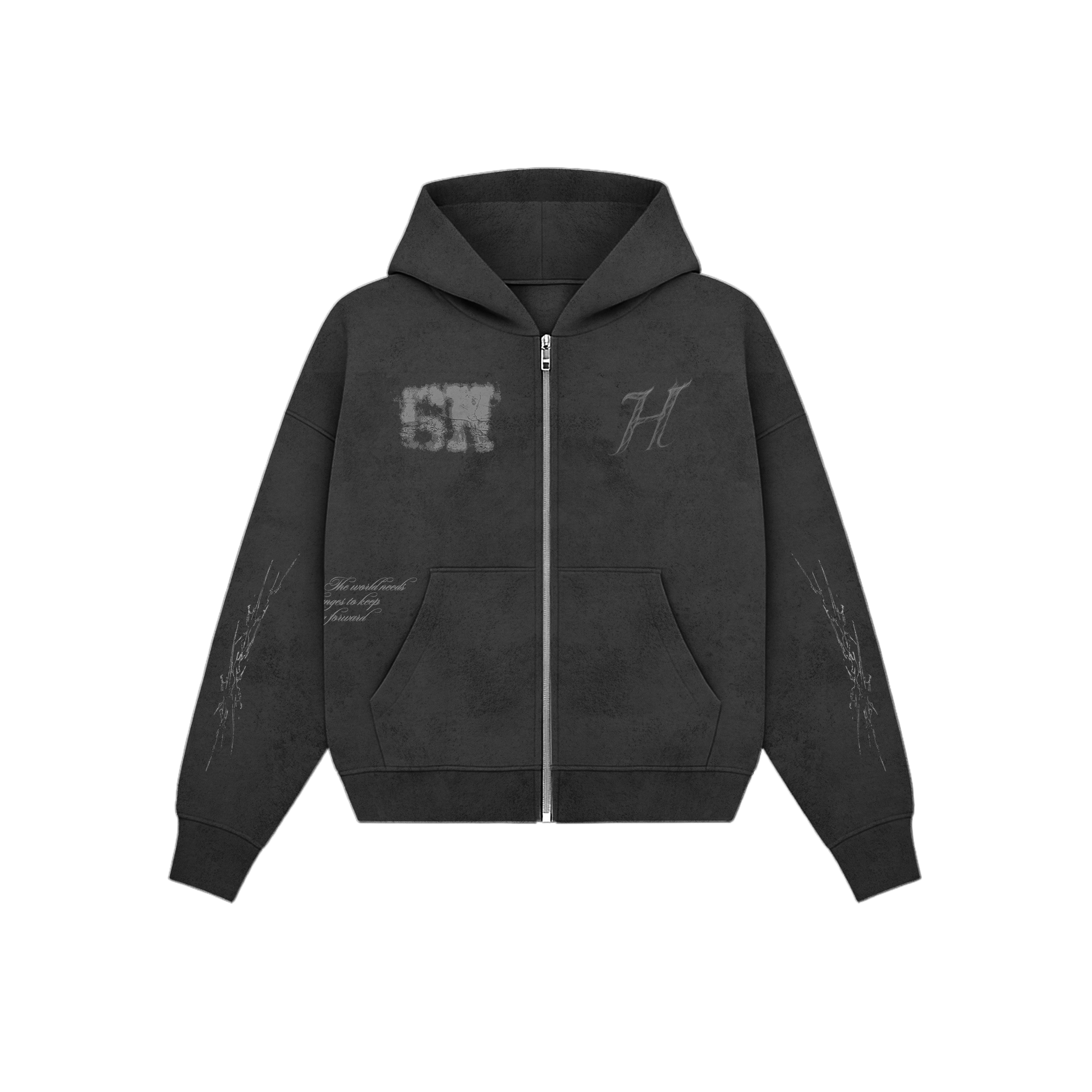 ZIP HOODIE HEAVY BLACK