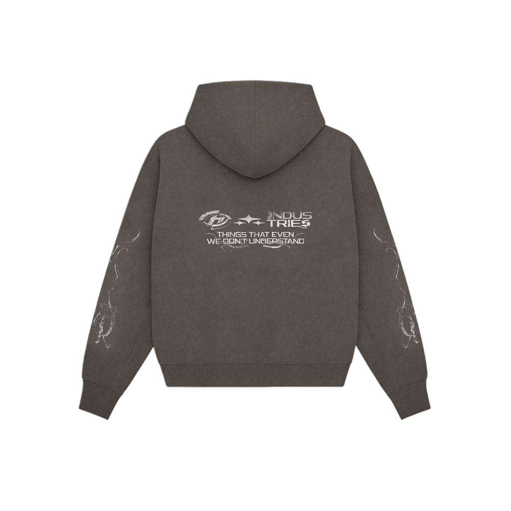 DOBLE ZIP HOODIE BROWN UNDERSTAND