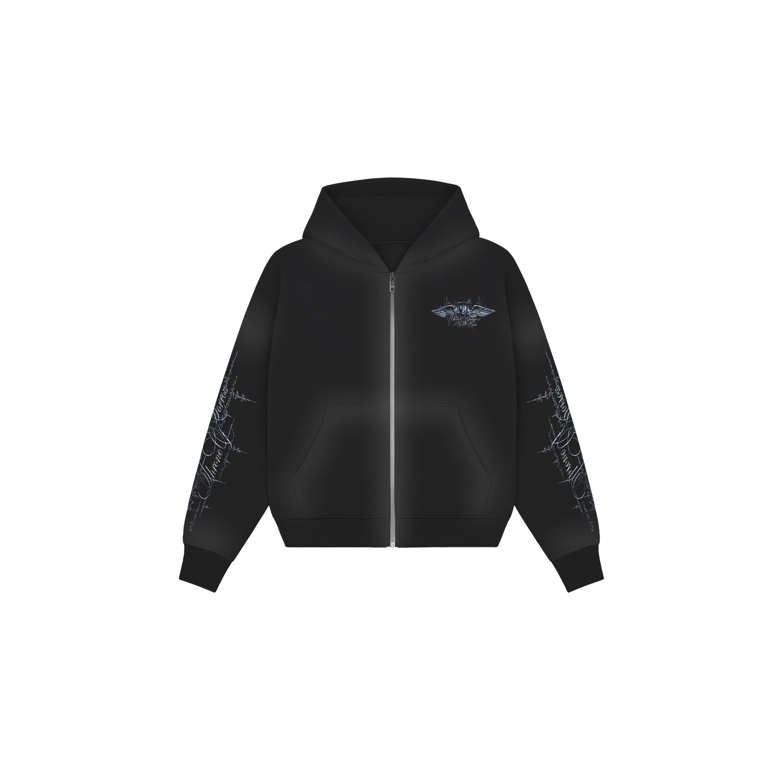 ZIP HOODIE NEGRA THRONE OF SORROW