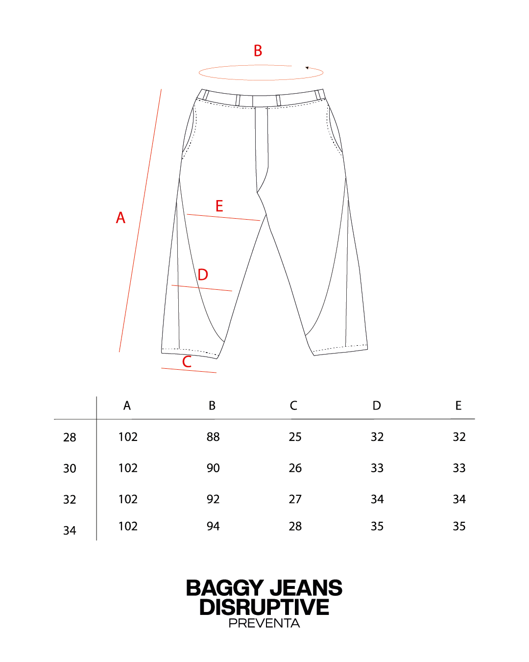 Baggy Jean Disruptive Hielo