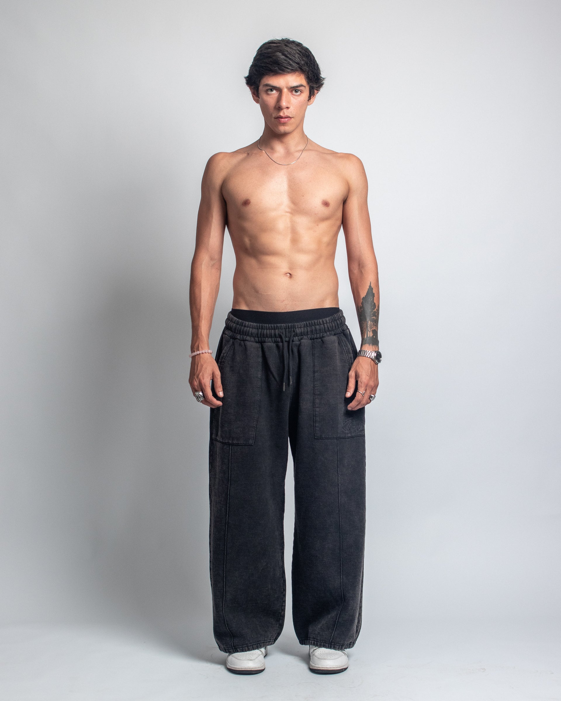 WIDE PANT BLACK VEIN