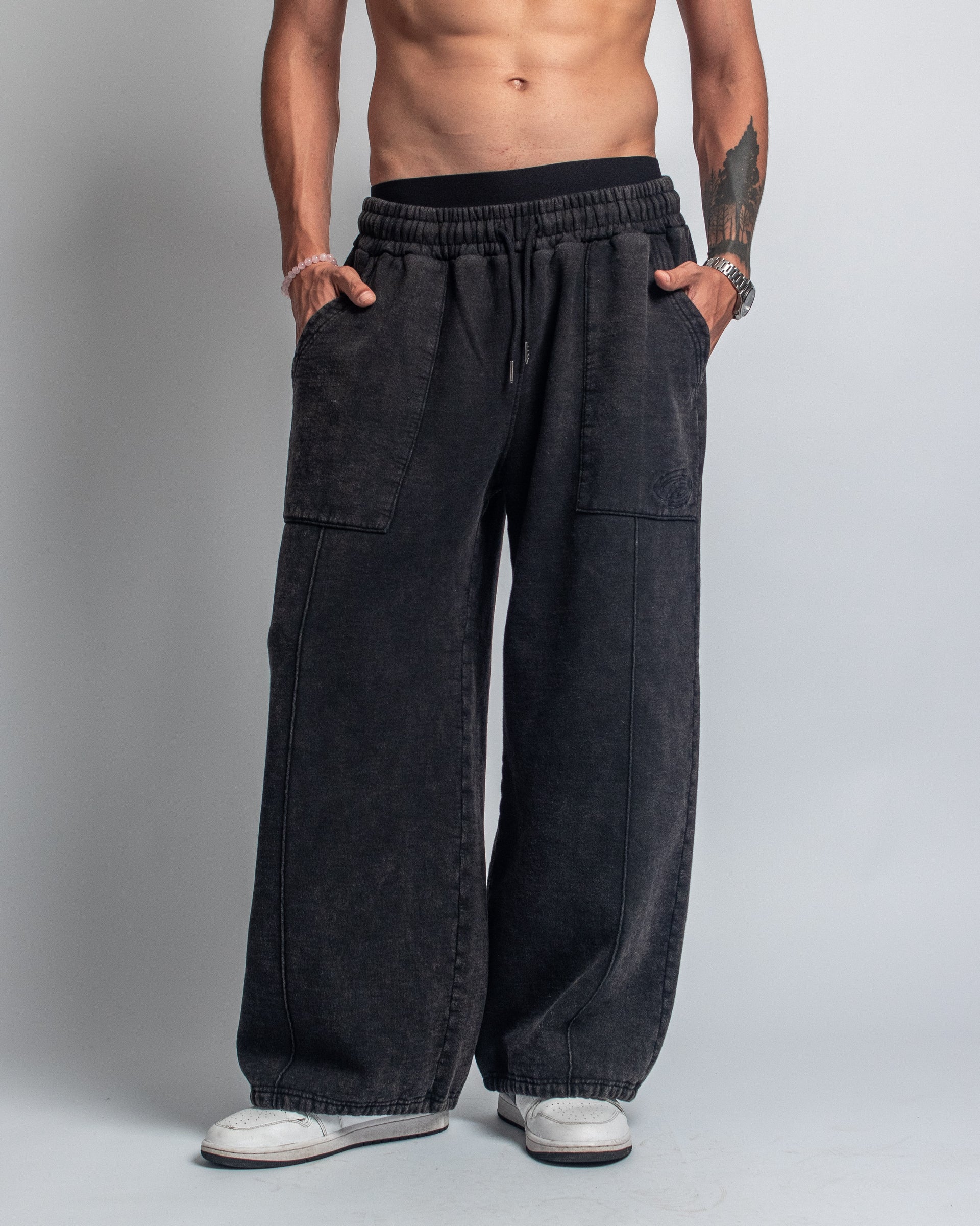 WIDE PANT BLACK VEIN